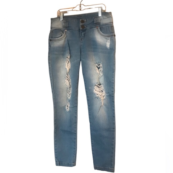 Monjelogo Faded Ripped Jeans - Picture 2 of 5